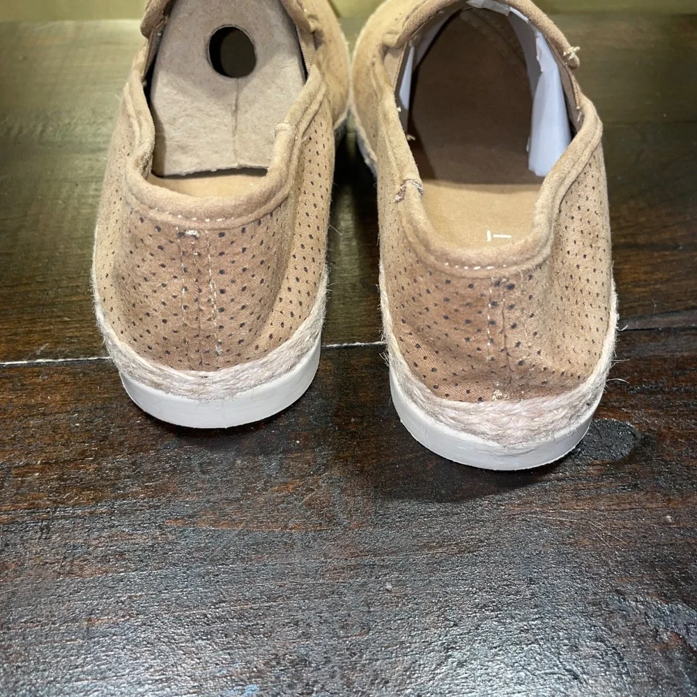 NEW Women's Espirit‎ Nadine Espadrille Brown Canvas Shoes Sz 10 M